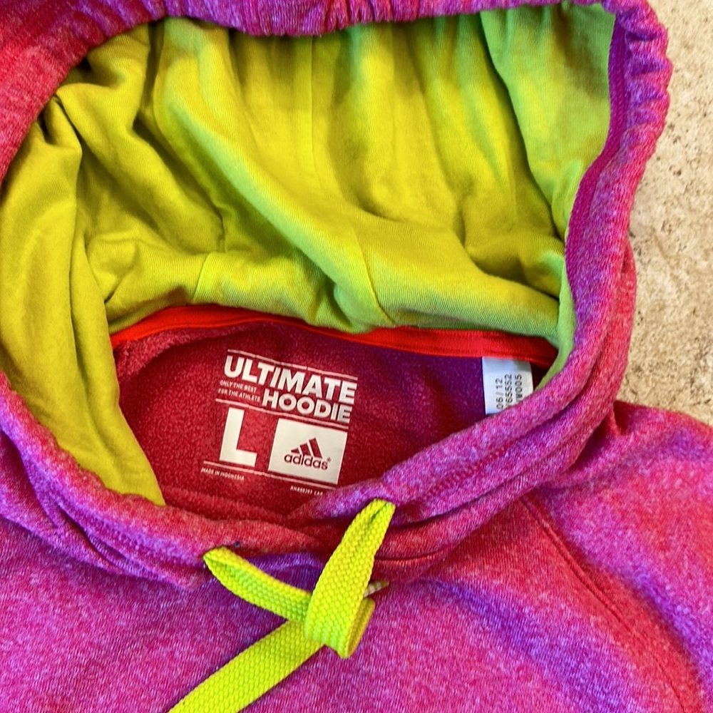 Dark pink Adidas Ultimate hoodie - Picture 3 of 3